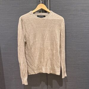 Banana Republic Men's Light Tan Crewneck Sweater Italian Linen